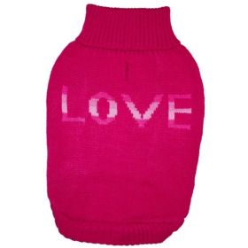 Fashion Pet True Love Dog Sweater Pink - X-Small