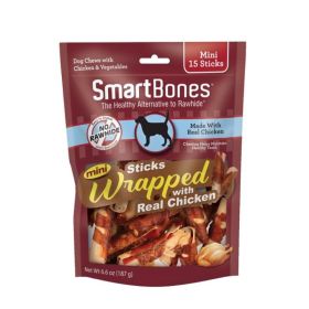 SmartBones Mini Chicken Wrapped Sticks Rawhide Free Dog Chew - 15 count